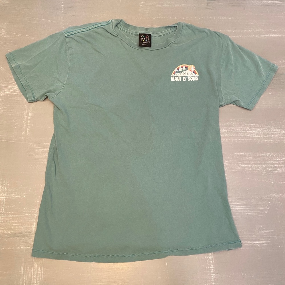 Maui & Sons blue tropical t- shirt